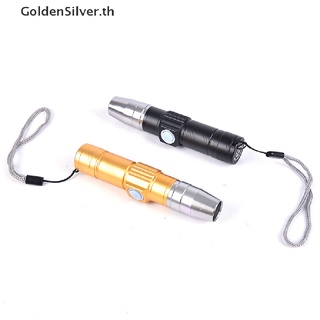 【GoldenSilver】ไฟฉาย Uv LED อัลตราไวโอเลต 3 โหมด 365nm ชาร์จ USB