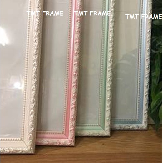 กรอบรูป  ใส่รูปภาพขนาด  6x8", A5 (14.80x21cm), A4 (21x29.7 cm), 8x10", 8x12", 10x12"   ^^ พร้อมกระจก