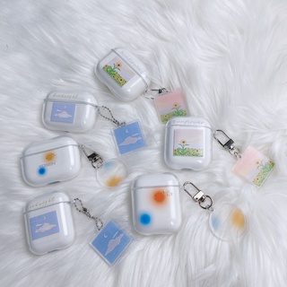 INPODS เคสหูฟัง TPU นิ่ม กันกระแทก ลายภาพวาดสีน้ํามัน พร้อมจี้ สําหรับ airPods 1 2 3 pro 2021 i12