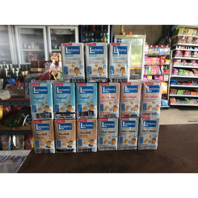 แลตตาซอย100มล.ทุกรสชาติ ขายยกเเพ็ค 1เเพ็คมี6กล่อง