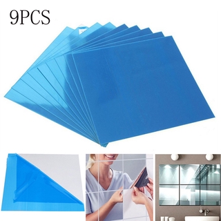 Hot Sale สติ๊กเกอร์กระจก 3 D Diy สําหรับติดตกแต่งผนังบ้าน 9 ชิ้น / ชุด 2020