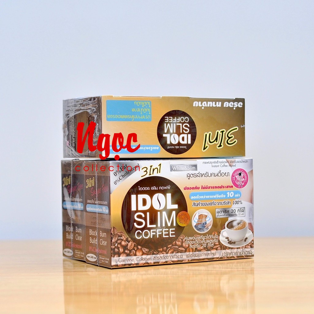 Combo 3 กล่อง Idol Slim Coffee Thai Coffee (กล่องแต่ละกล่อง 10 แพ็ค x 15g)