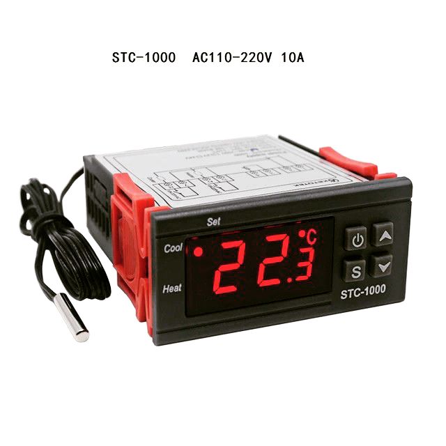 ส่งไว‼️STC-1000 ตัวควบคุมอุณหภูมิแบบดิจิตอล Thermoregulator Incubator รีเลย์ LED 10A STC-1000  12V/2