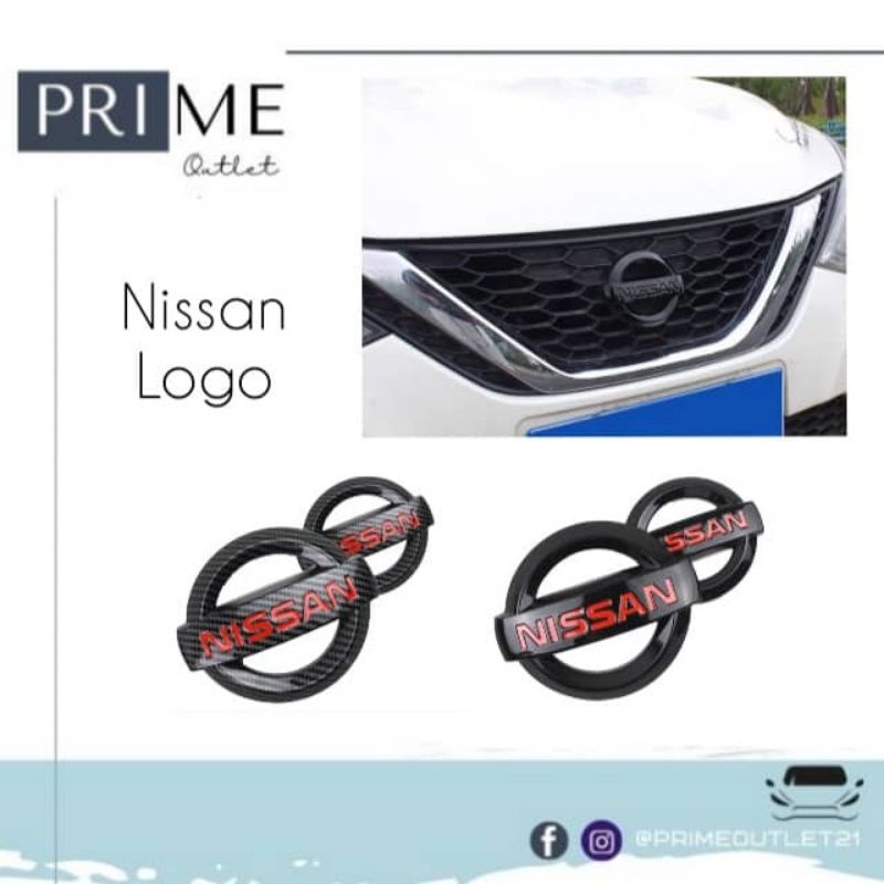 Nissan Logo Carbon Black Almera Latio Xtrail Sylphy Teana