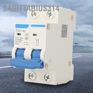 Sagittarius314 DZ47-63 2 P Mini Circuit Breaker Cutout Switch 400VAC