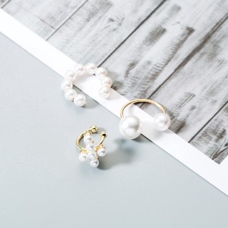 Ear cuff มุกสามชิ้น Minimal