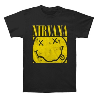 เสื้อยืดโอเวอร์ไซส์เสื้อเชิ้ต Gildan | กล่องยิ้ม Nirvana ZoomS-3XL