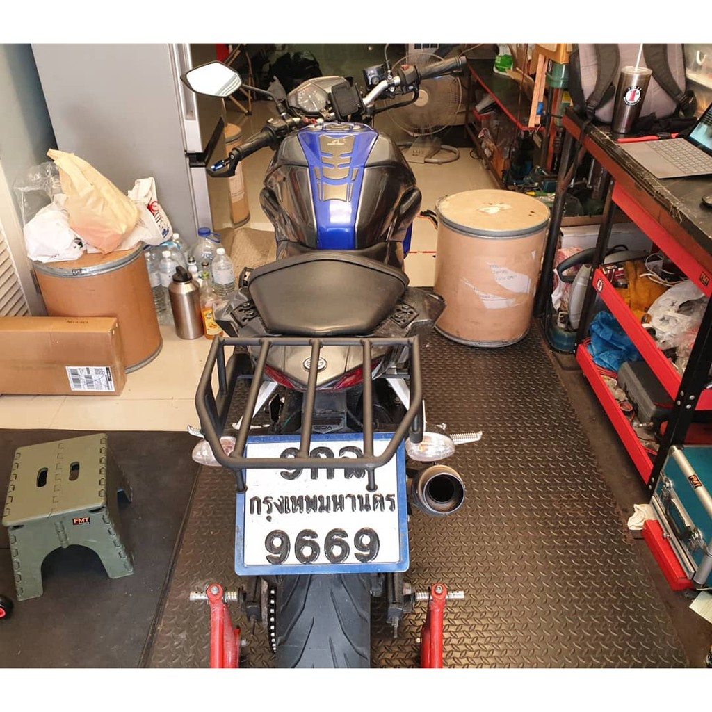 Rear Rack แร็คหลัง แร็คท้าย ตะแกรงท้าย ตะแกรงหลัง YAMAHA MT03 / R3  (2016-2024) เหล็กหนา 3 มม. แข็งแรง ตะแกรงหลัง ราคา ถูกที่สุด ดีลบีเคเค แกลเลอรีภาพที่ 2