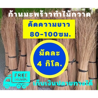 ก้านทางมะพร้าว ยาว 80ซม ถึง 100ซม 4 กิโลกรัม ก้านเหลาใหม่ ไม่ผุ ไม่ชื้น ไม่ขึ้นรา ส่งฟรีทั่วประเทศ เก็บเงินปลายทางได้