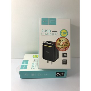 Hoco C39 2USB 2.4A. 12W Adapter 2USB Output 2.4A/2.4A