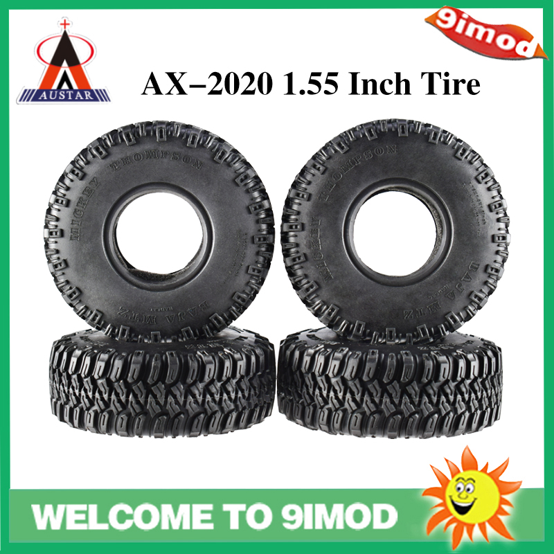 🚀Wholesale 💢Austar ล้อยางแบบนุ่ม 1 . 55 สําหรับ Rc ตีนตะขาบรถยนต์ Mst Jimny Axial Ax90069 D90 Tf2 Tamiya Cc01 Lc70 4 ชิ้น