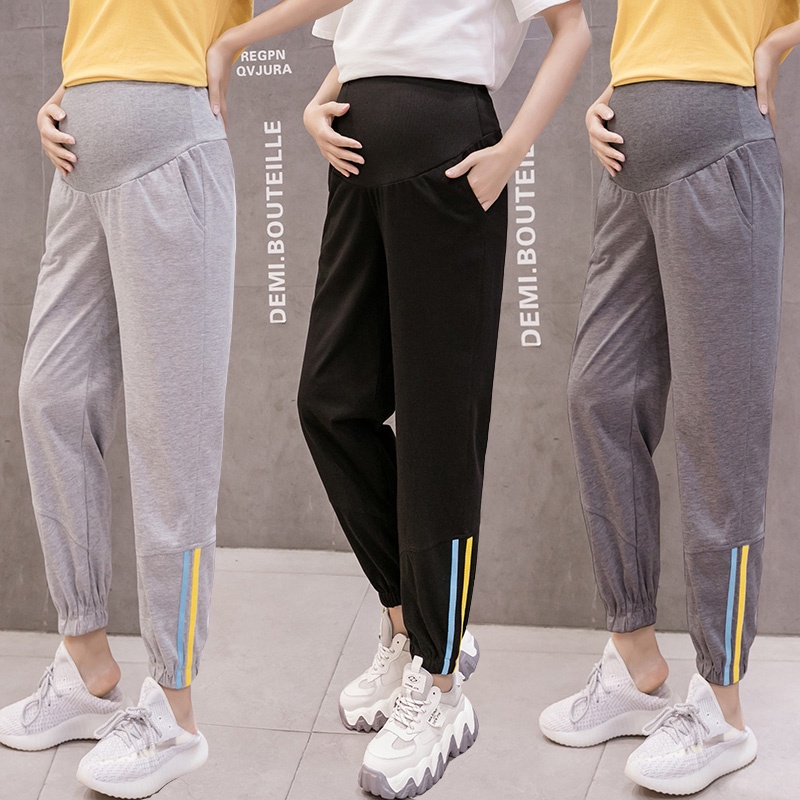 กางเกงขายาว เสื้อผ้าสำหรับสตรีตั้งครรภ์ กางเกงคนท้อง ผ้าใส่สบาย ไม่อึดอัด