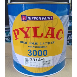 สีพ่นรถยนต์ สีรถยนต์ สีไพแลค NIPPON PAINT PYLAC 3000 สีเบอร์ 3314-F (สีดำด้าน)(ปริมาณสุทธิ 3.785 ลิตร)