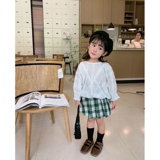 พร้อมส่ง เสื้อเด็กผู้หญิง สีขาว สไตล์เกาหลี ไซต์2-8ขวบ ผ้าใส่สบาย #MY26063