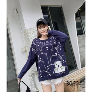 🌼 New ...พร้อมส่งจร้า เสื้อแขนยาวผ้ายืด คอกลมทรง oversize เนื้อผ้าดีมากกคร่า มีมา4สีคร่า😆สี:แดง กรม ขาวขนาด:อ50"ย26"