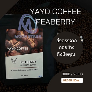 กาแฟอาราบิก้า coffee กาแฟ กาแฟสด เมล็ดกาแฟอาราบิก้า100% ☕กาแฟดอยช้าง YAYO Peaberry กาแฟ ดีลัค🍟 ms99