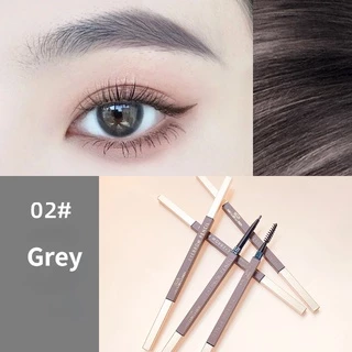 ดินสอเขียนคิ้วกันน้ําสีธรรมชาติติดทนนานสีสักคิ้วสองหัวปากกาคิ้ว