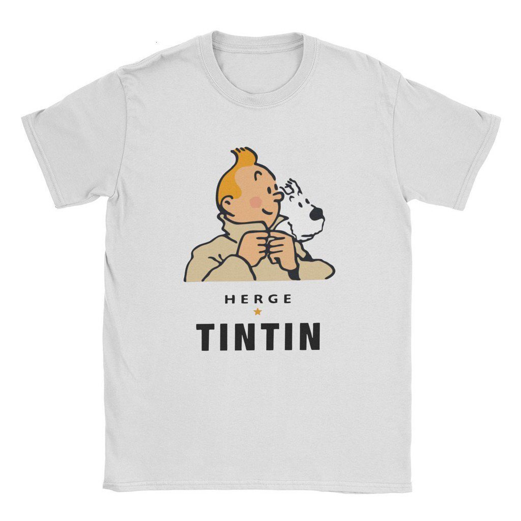 【2022tshirts】tyburn herge tintin เสื้อยืดลําลองสําหรับผู้ชายแขนสั้นคอกลมพิมพ์ลาย 6Rc3