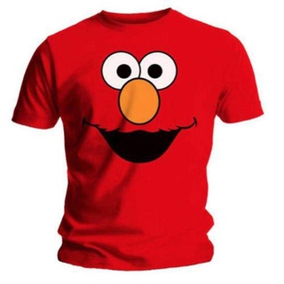 Wanyg เสื้อยืดลําลอง แขนสั้น พิมพ์ลาย Elmo Cookies Sesame Street Elmos World Red 2022 Ch สไตล์คลาสิก ของขวัญวันเกิดพ่อ ส