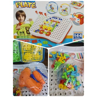 ชุดเครื่องมือช่าง MAGIC PUZZLE PLATE ของเล่นเสริมพัฒนาการเด็ก เหมาะสำหรับเด็ก 3ขวบขึ้นไป ฝึกให้เด็กรู้จักสังเกตุและแยกสี