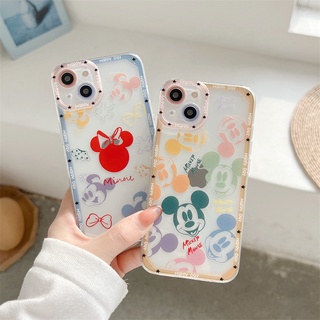 เคสใส แบบนิ่ม ลายการ์ตูนมิกกี้ มินนี่เมาส์ สําหรับ OPPO reno2f reno4f reno5 pro reno5f reno6 pro reno 5Z reno7 pro reno7z reno 2f 4f 5f 6z 7z 5 6 7 pro