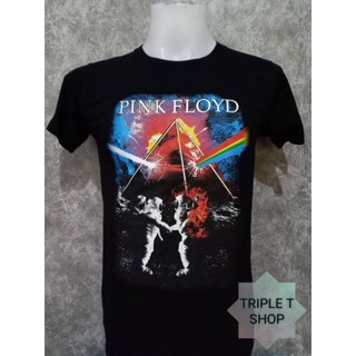 เสื้อยืดคอกลม สกรีนลาย PINK FLOYD (รหัส 36)