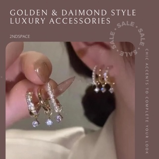 🔥SALE🔥ต่างประดับเพชรสไตล์เกาหลี✨🤍น่ารักฟรุ้งฟริ้ง⚡️🌈✨Korean Diamond Earring✨🌈📌พร้อมส่งนะค้า