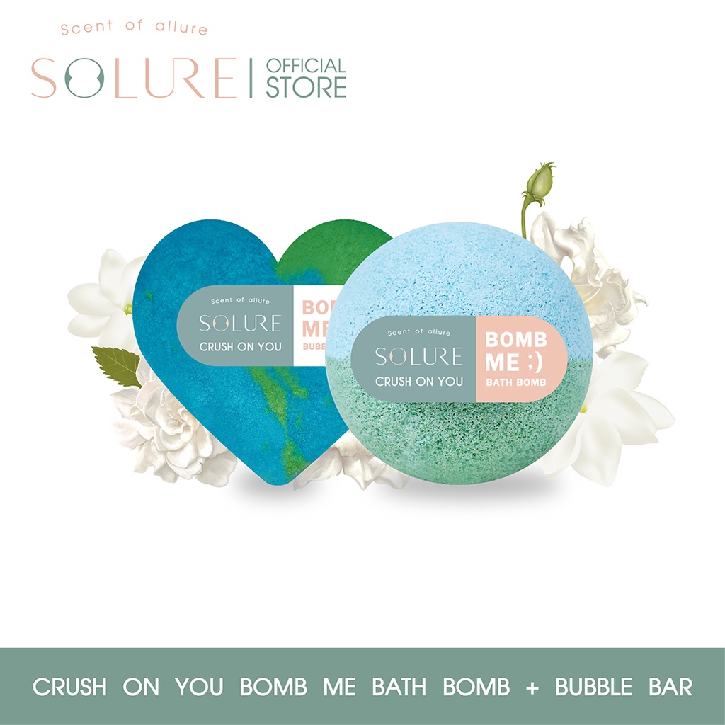 SOLURE CRUSH ON YOU BATH BOMB &amp; BUBBLE BAR
