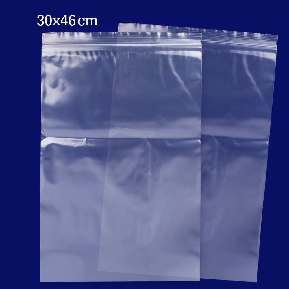 Telecorsa zipper bag, clear lock, transparent zipper bag, size 30x46 cm, 1 kg pack