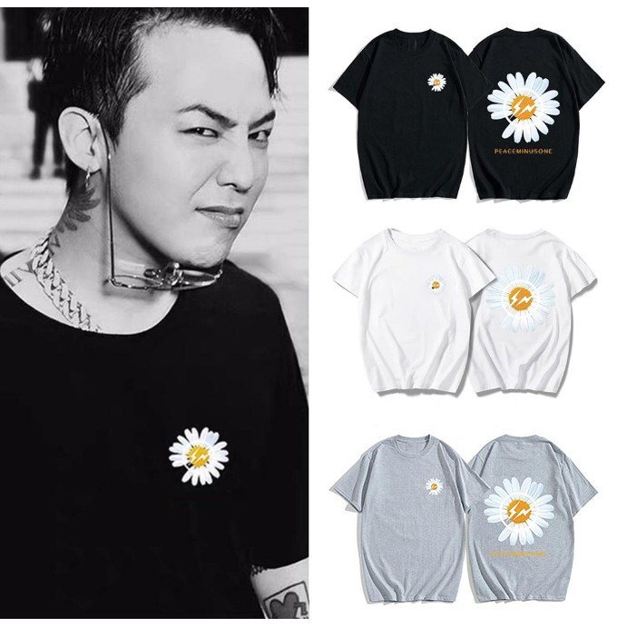 Gd Peaceminusone เสื้อยืดแขนสั้นลายดอกเดซี่เสื้อยืด