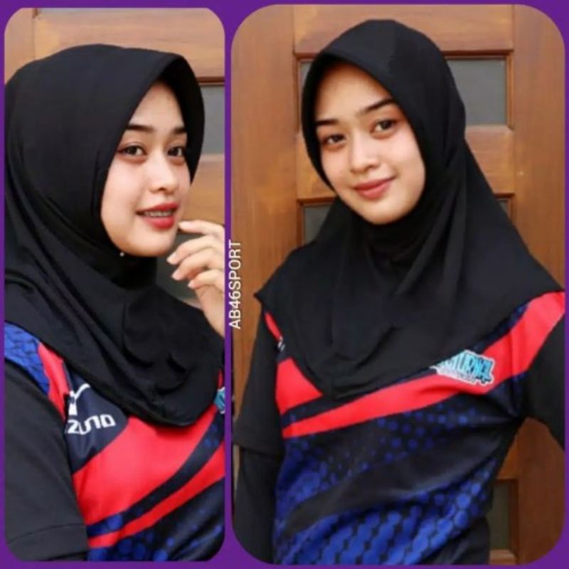 Premium Sport Hijab / Sport Hijab / Sport Hijab สีดํา