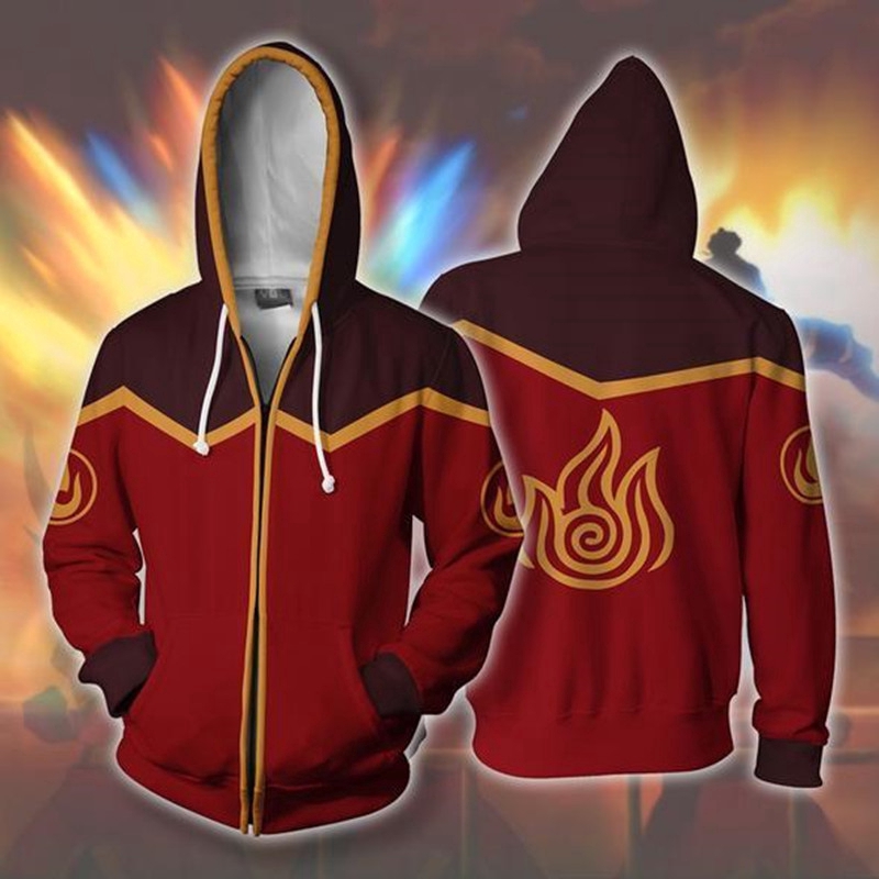 Avatar Zipper Hoodie 3D พิมพ์เสื้อกันหนาวแฟชั่นเสื้อแจ็คเก็ตผู้ชาย Outerwear