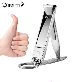 [DS] Ultra-thin Foldable Hand Nail Clipper / Professional Stainless Steel Toenail Cutter / Portable Nail Trimmer With Keychain Ring / High Quality Manicure nail tools