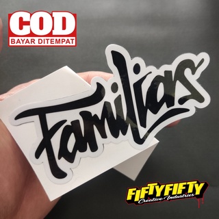 สติกเกอร์ พิมพ์ลาย BRAND DISTRO FAMILIAS กันน้ํา สําหรับติดตกแต่งหมวกกันน็อค รถจักรยานยนต์ รถยนต์