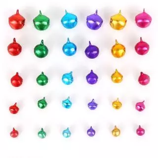 กระดิ่งลูกปัดอลูมิเนียม คละสี สําหรับตกแต่งบ้าน ต้นคริสต์มาส DIY