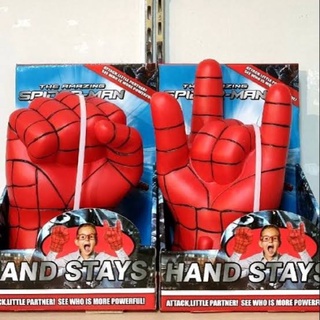 ถุงมือสไปเดอร์แมน/ ไอรอนแมน พร้อม ข้อมือมีเสียงมีไฟ ข้อสไปเดอร์แมน ยิงเหรียญได้
