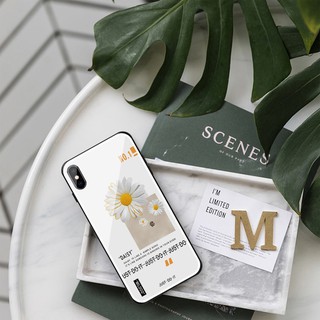 เคสโทรศัพท์มือถือลายดอกไม้สําหรับ Iphone 13 Pro Xr Xs Max 6s 7 8 Plus 11 Pro Max 12 mini Pro Tempered Glass Case
