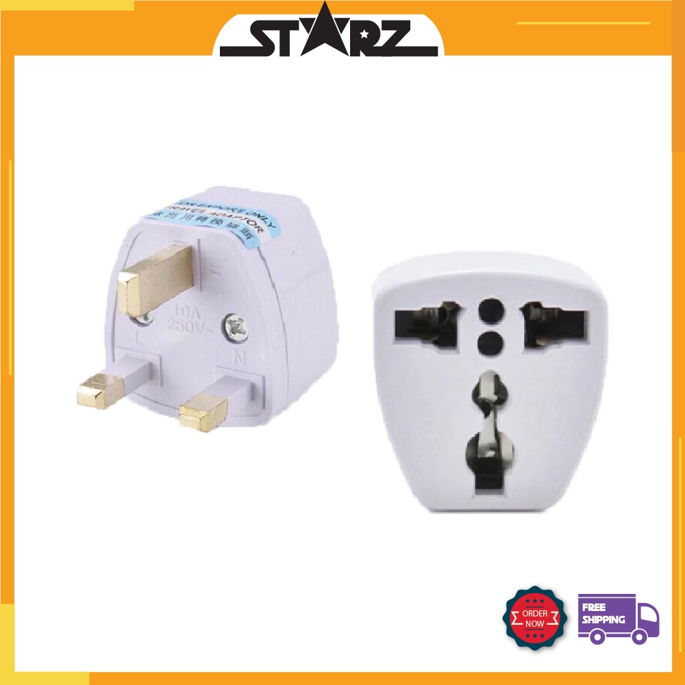 SM_ 3-Pin Universal Adapter Plug Head UK 3 Pin Plug Socket US/EU/AU to UK Plug Adaptor
