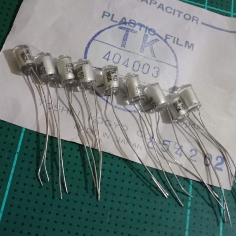 (ใส่โค้ดPEPE333 ลดเพิ่ม 15%)180PF 50V(181=180PF)โพลีสไตรีน คาปาซิเตอร์ TKแท้-ต้นฉบับจากญี่ปุ่นคุณภาพ