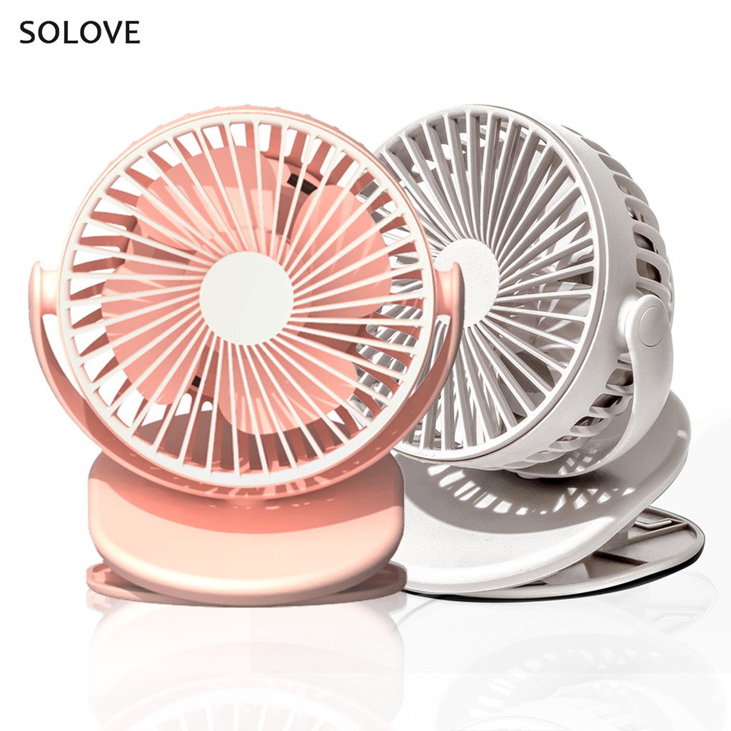 Solove พัดลมแบบพกพา 360 องศา ปรับความแรง 3 ระดับ