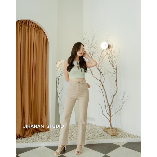 ยีนส์ทรงกระบอก แบรนด์ jiranan studio