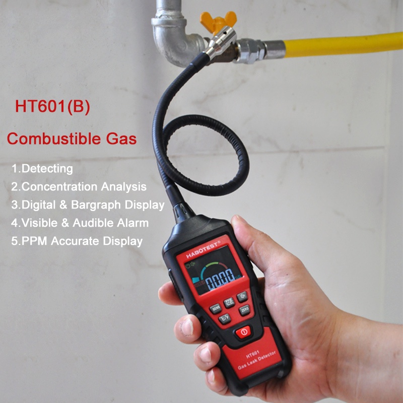 Gas Leak Detector Gas Analyzer Monitor Combustible Flammable Natural