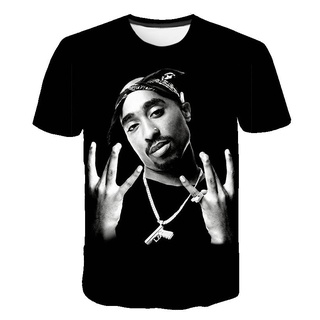 ขายดี เสื้อยืดแขนสั้นลําลอง พิมพ์ลาย rapper 2pac tupac 3d แฟชั่นฤดูร้อน สําหรับผู้ชาย และผู้หญิง 2021