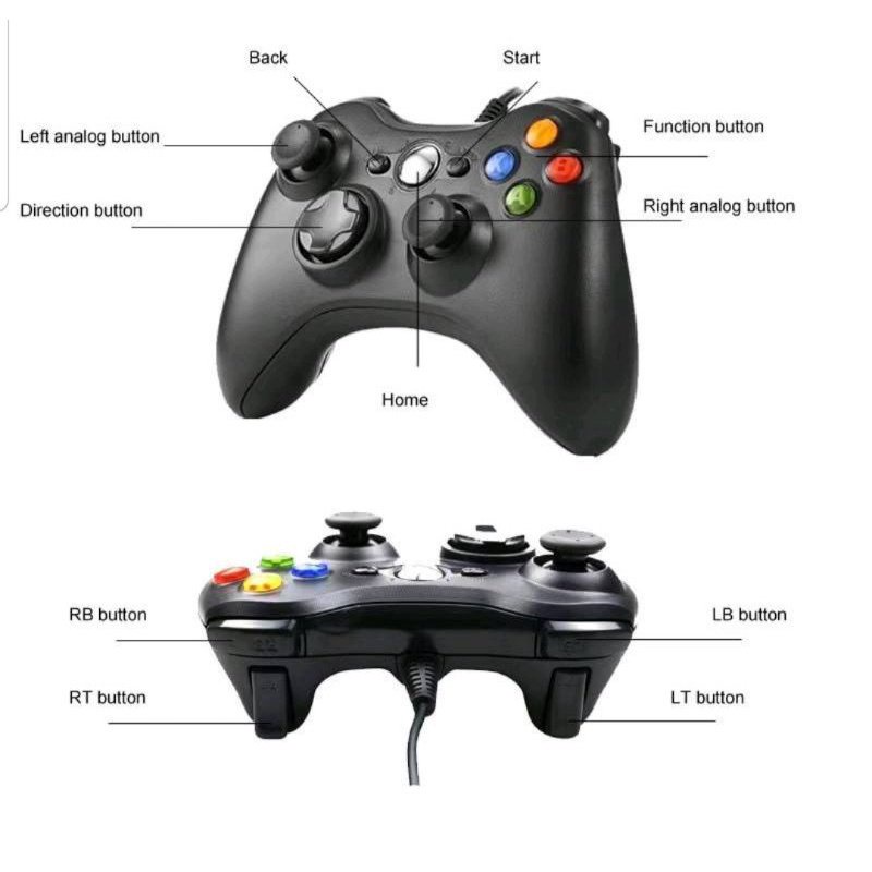 ujmR XBOX 360 CONTROLLER Wired USB Joystick Support PC Laptop(Ready