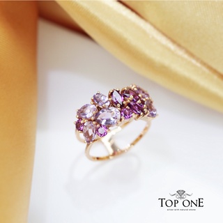 Top1Jewelry แหวนเงินแท้925 พลอย Rhodolite Amethyst