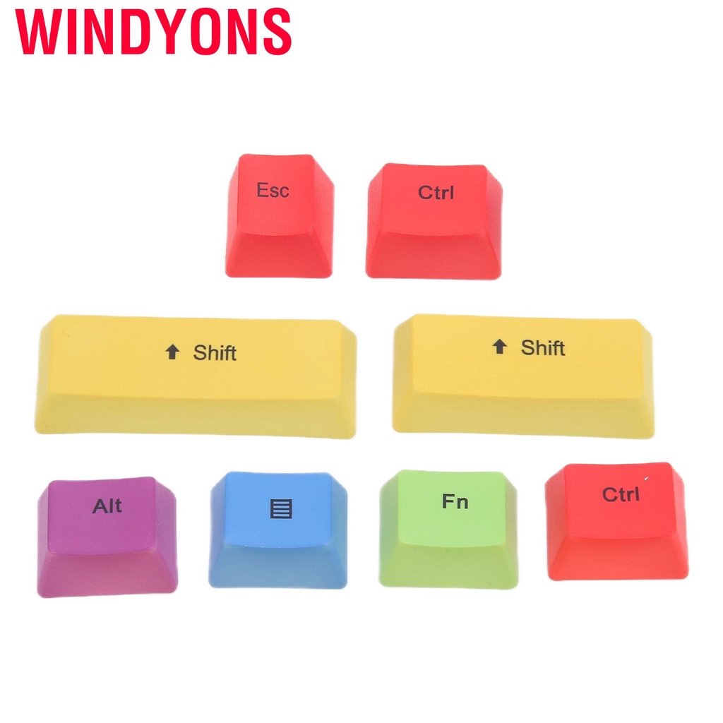 Windyons ฝาครอบคีย์บอร์ด Pbt กันน้ําหลายสีสันสําหรับแป้นพิมพ์ #8