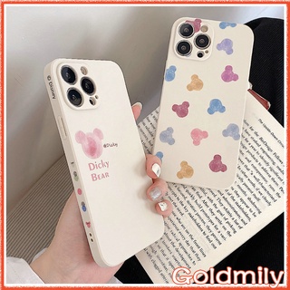 🔥 สำหรับ เคสApple iPhone มิกกี้เมาส์ เคสลายแถบข้างขอบเหลี่ยมซิลิโคน สำหรับ เคส i8plus เคส Apple IPhone13 Pro Max เคสไอโฟน11 X เคสไอโฟน8พลัส 6 เคสไอโฟน12 Pro Max iPhone6s plus เคสไอโฟน7พลัส เคสi11 Xr 6s 12 XS 13 Mini iPhone 11 SE 2020 11 mickey Case