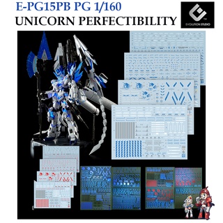 ดีคอลน้ำ [EVO] E-PG15PB UNICORN PERFECTIBILITY PG 1/60 FLUORESCENT WATER DECAL ดีคอลเรืองแสงในแส E-PG15PB EPG15PB