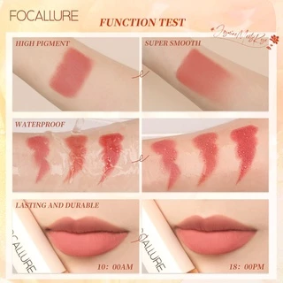 Focallure #Jasminemeetsrose ลิปสติก เนื้อแมตต์ นิ่ม กันน้ํา น้ําหนักเบา