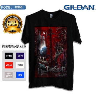 เสื้อยืดผ้าฝ้าย GILDAN เสื้อยืด ลายโลโก้ Deadsquad band Profanatic สไตล์ดั้งเดิม ds08